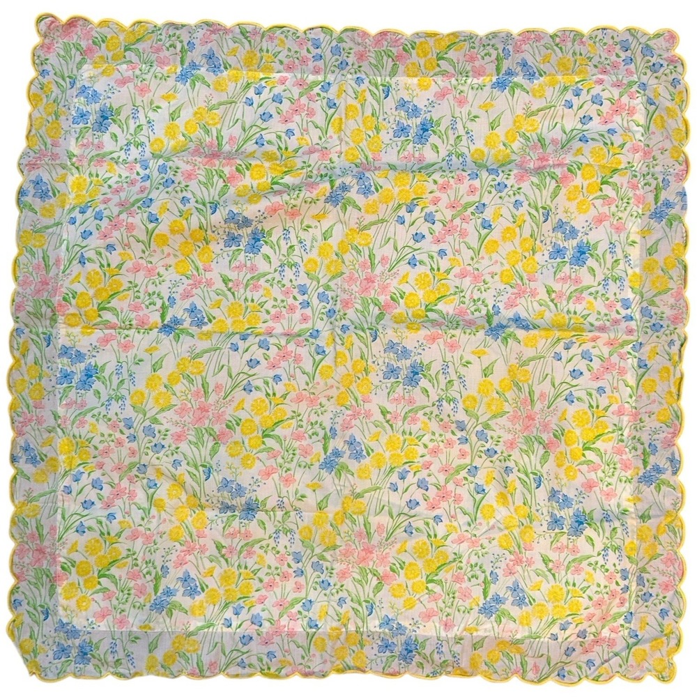 Pratesi Italy Euro Sham Floral Scalloped Cottagecore Grandmillennial Bedding